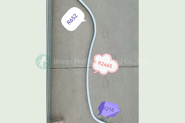 Stretch bending process with three different bending radii